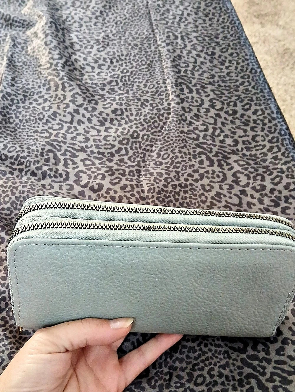 Zip-Around Wristlet in Grey...New